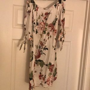 Floral off the shoulder dress